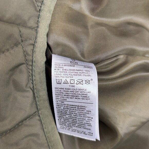 Old Navy Quilted Vest XS Olive Green Full-Zip Pockets Women's Jacket - Picture 12 of 12